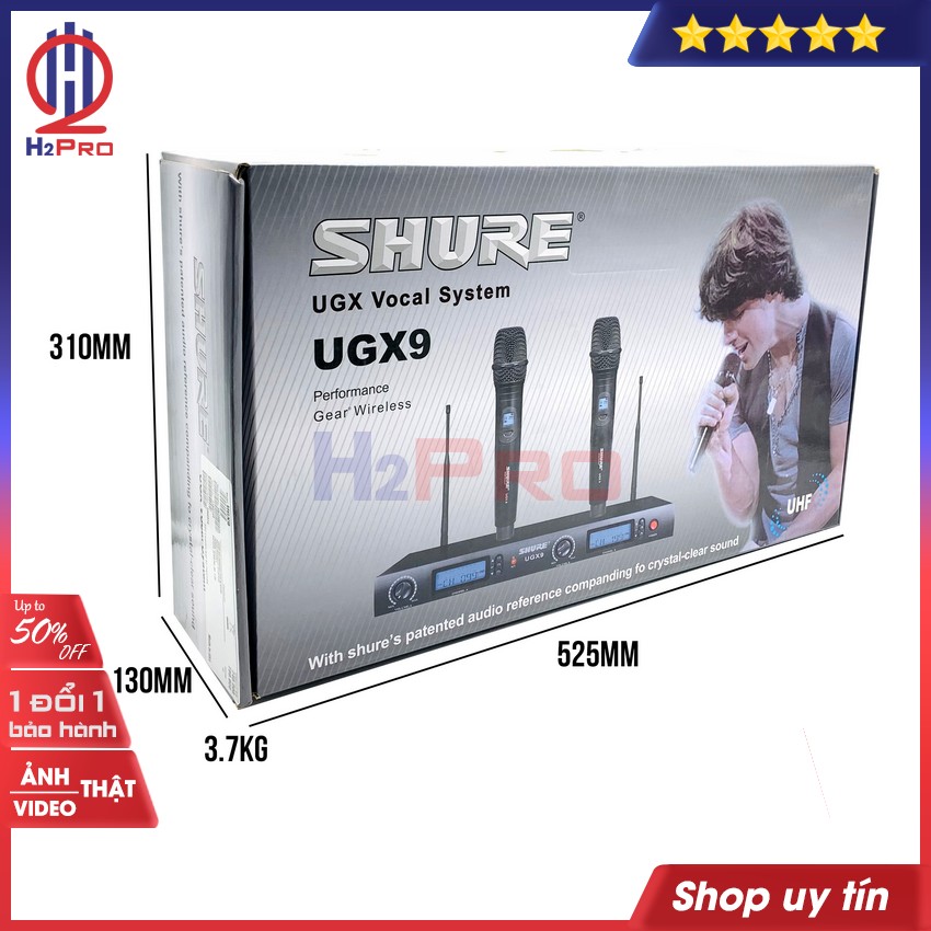 Vỏ hộp Micro karaoke Shure UGS-9 không dây